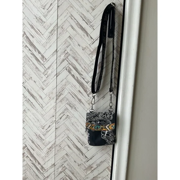 ZAND Amsterdam Crossbody Bag Handmade Canvas Butterfly Print Boho Festival Trave - Picture 11 of 14